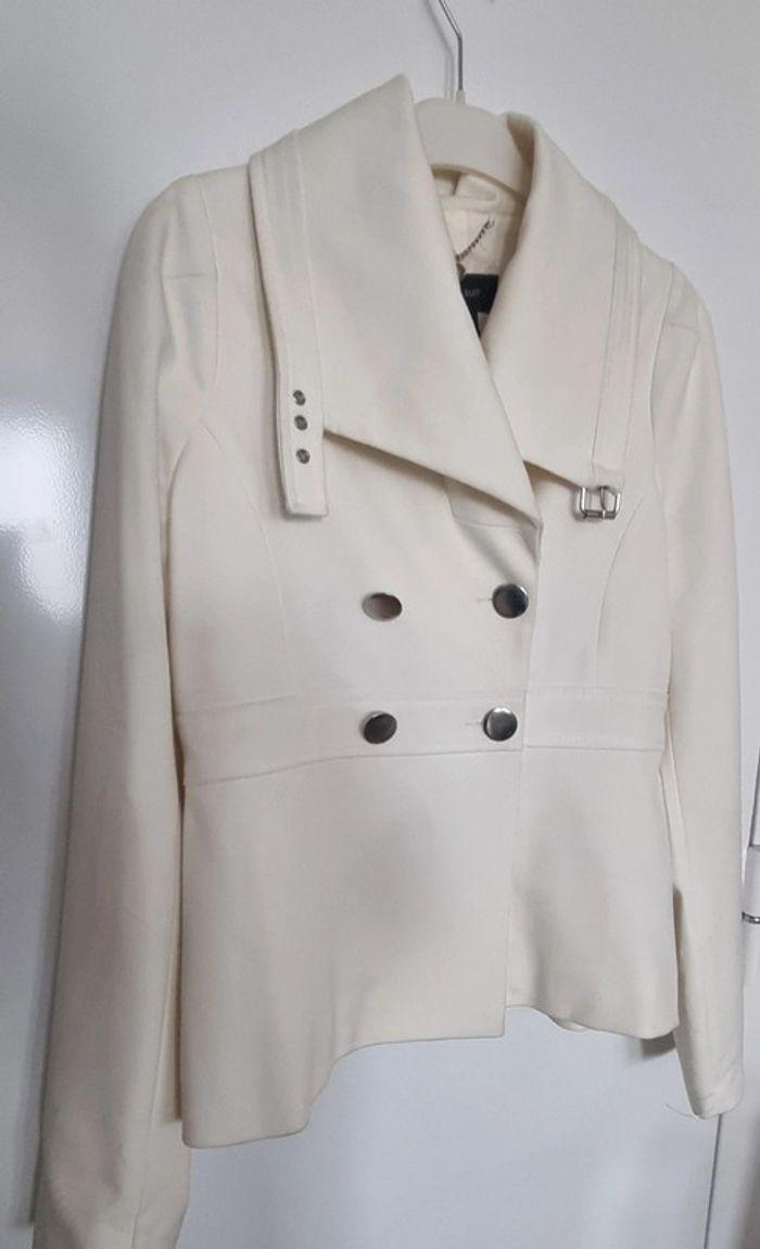 Manteau blanc crème - Mango neuf - photo numéro 1