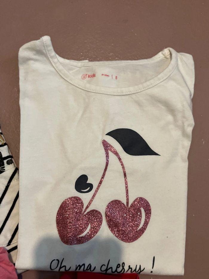 Lot 4 tee shirts fille gemo 8 ans - photo numéro 2