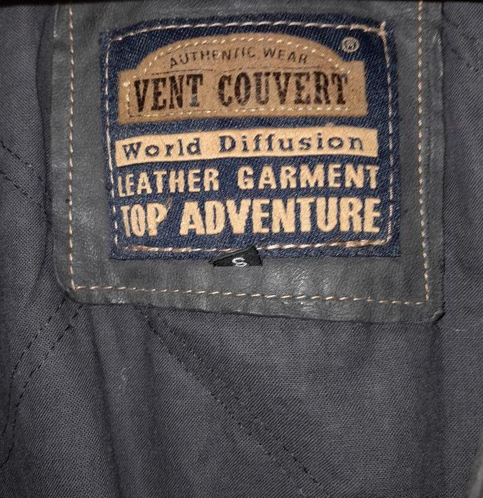 Blouson en cuir doublé vintage Vent couvert taille S - photo numéro 8