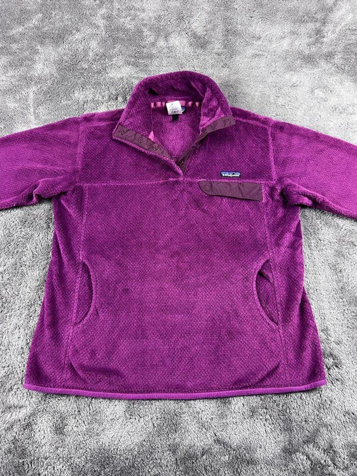 👕 Sweat Pull quart zip demi zip Polaire Femme Vintage Patagonia Violet Taille L 👕 - photo numéro 6