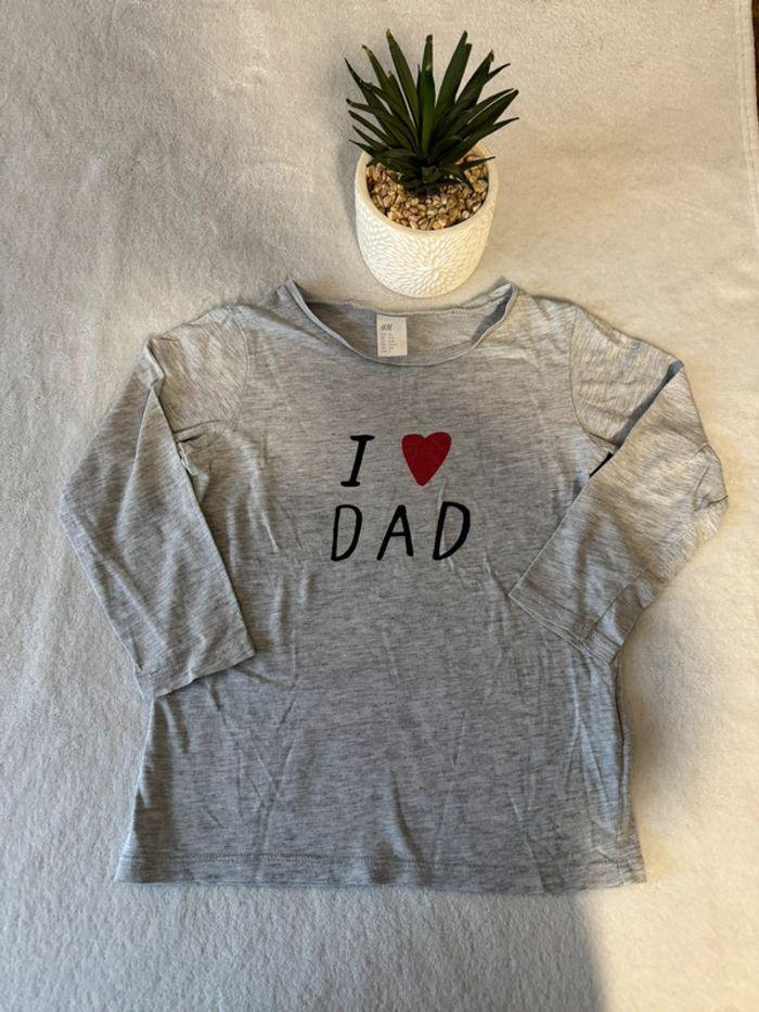 T-shirt manche longue I love dad - photo numéro 1