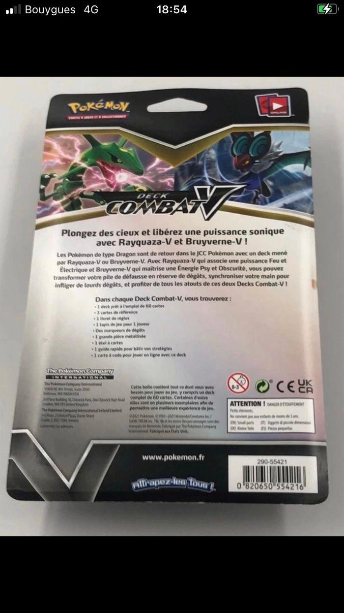 Deck de 60 cartes Pokémon Épée et bouclier Rayquaza neuf - photo numéro 2