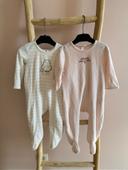 Lot de 2 pyjamas - taille 12 mois