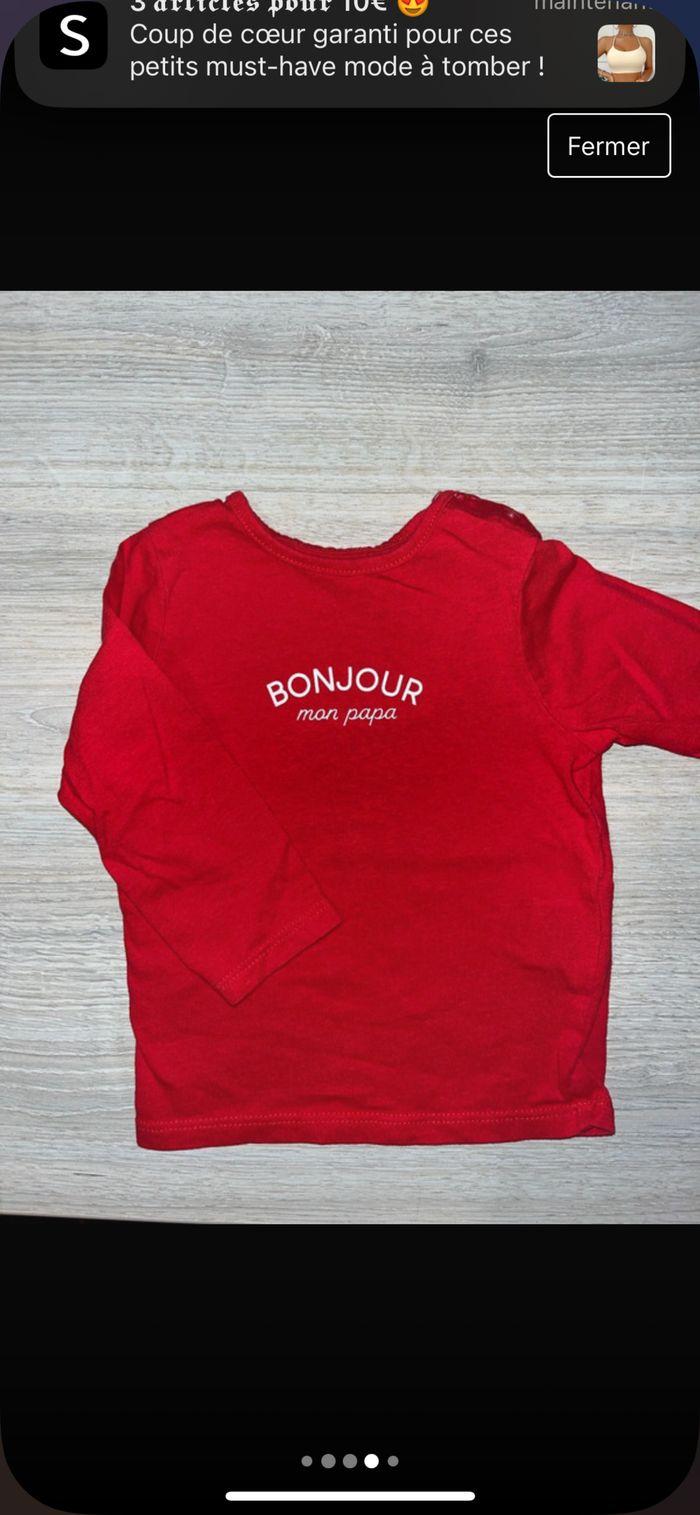 2 t-shirt manches longues 9 mois - photo numéro 4