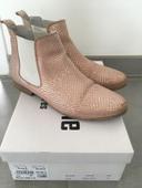 Bottines piton rose pale Scarlatine