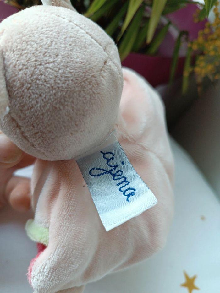 Peluche plush doudou Teddy Bear ours small ajena mou souple corail fleur flower rond - photo numéro 7