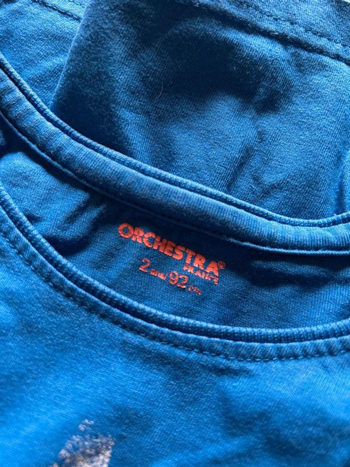 T-shirt bleu orchestra taille 2 ans - photo numéro 4