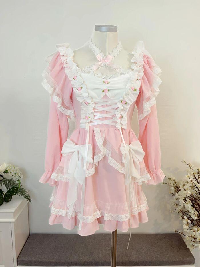 Robe Pink Princesse Barbie Lolita Cosplay Cute Kawaii - photo numéro 2