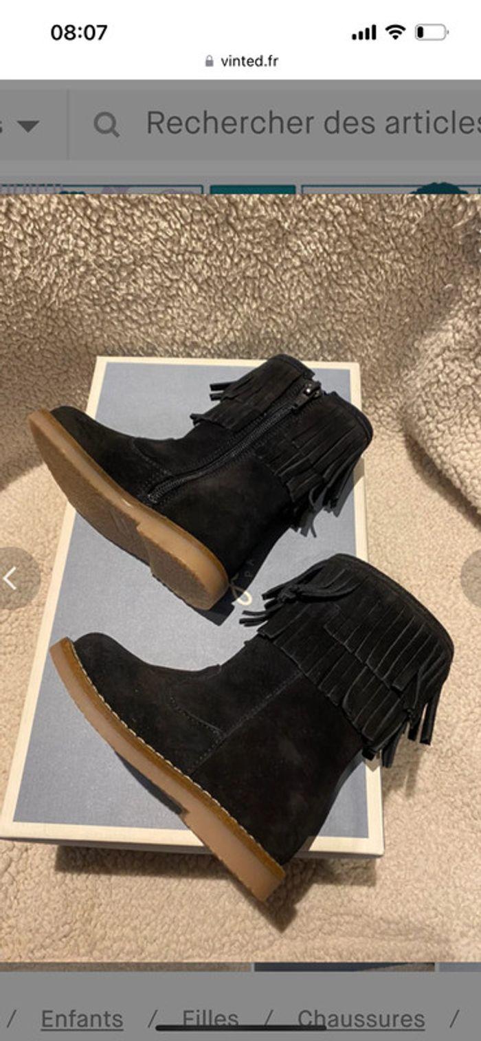 Bottes Jacadi cuir neuf 22 - photo numéro 1