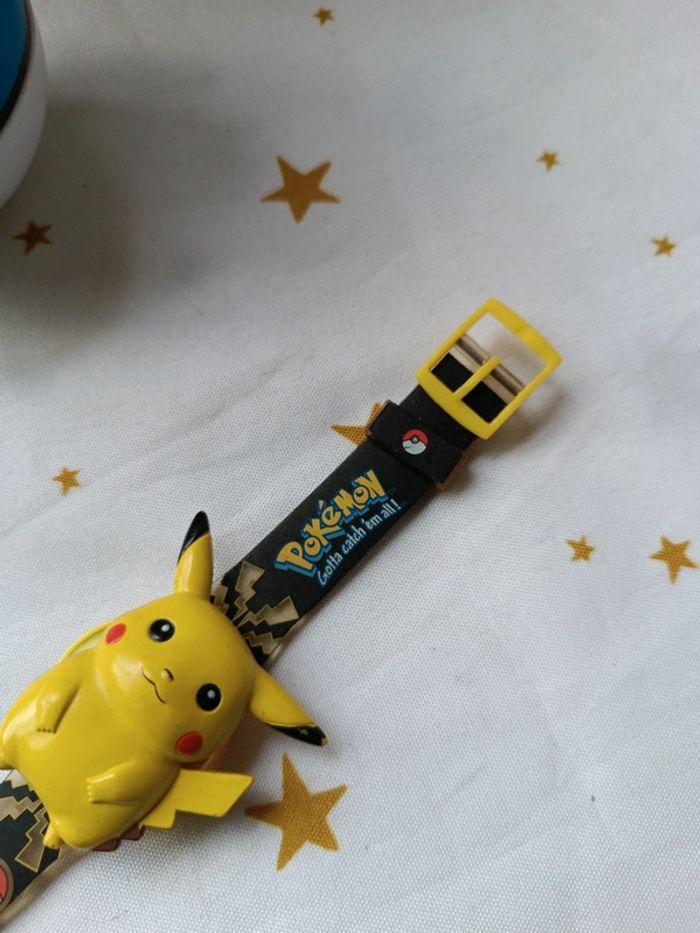 Pokémon Nintendo montre watch Pokéball 2011 bandai 1998 1995 1996 Pikachu vintage noir jaune - photo numéro 4