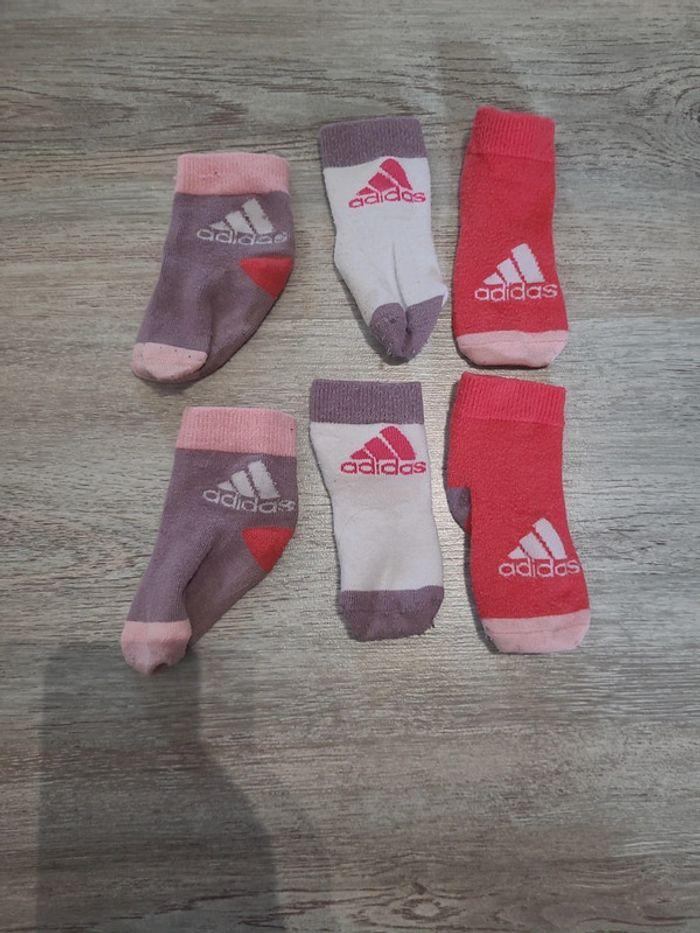 3 paires de chaussettes rose adidas