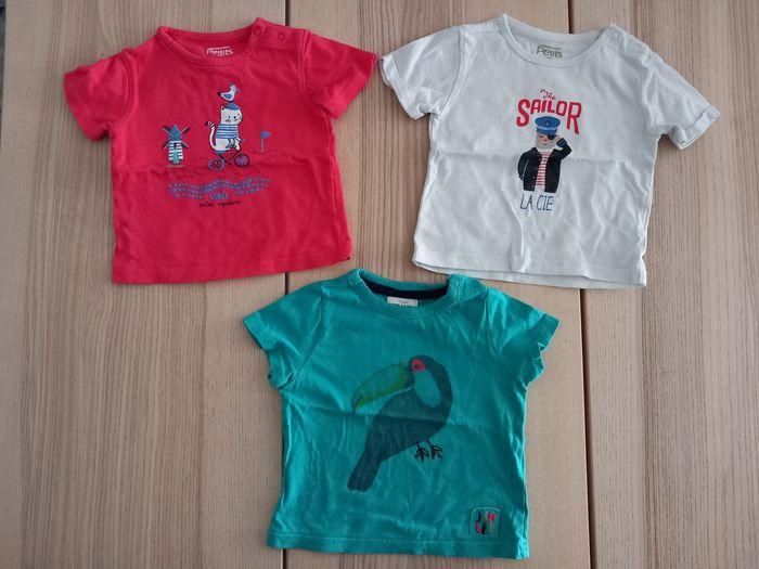 Lot 3 t-shirts 6 mois - photo numéro 1