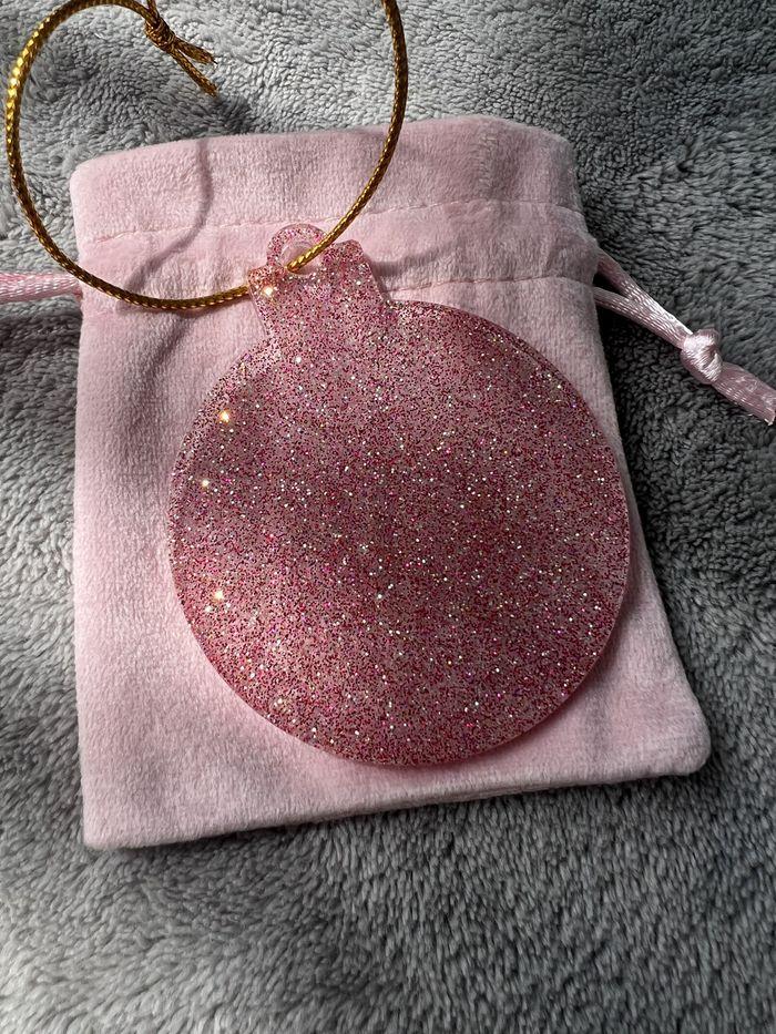 Décoration noël - boule de Noel - rose - paillettes - photo numéro 1