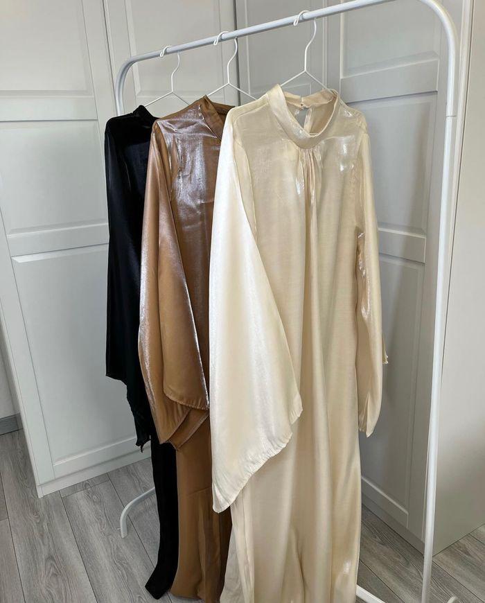 Abaya plume satinée - photo numéro 3