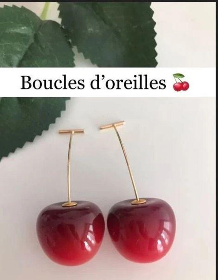 Boucles d'oreilles cerise 🍒 - photo numéro 1