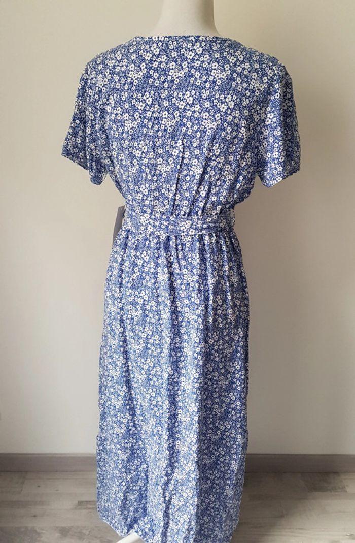 Robe longue bleu fleurs blanche Frankel H taille S/ M neuve avec étiquette - photo numéro 6