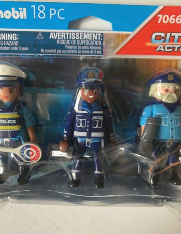 3 personnages police playmobil city action - photo numéro 3