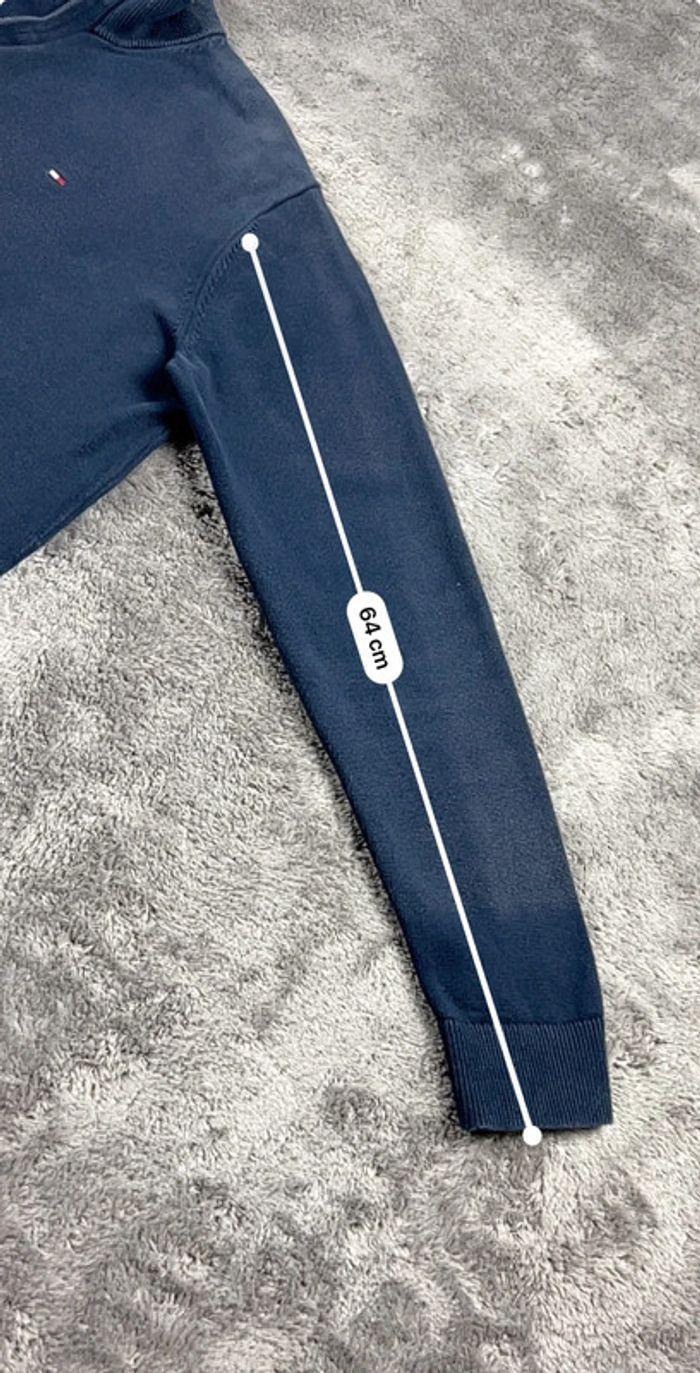 👕 Sweat quart Zip Tommy Hilfiger avec logo brodé Bleu Marine Taille XL 👕 - photo numéro 6