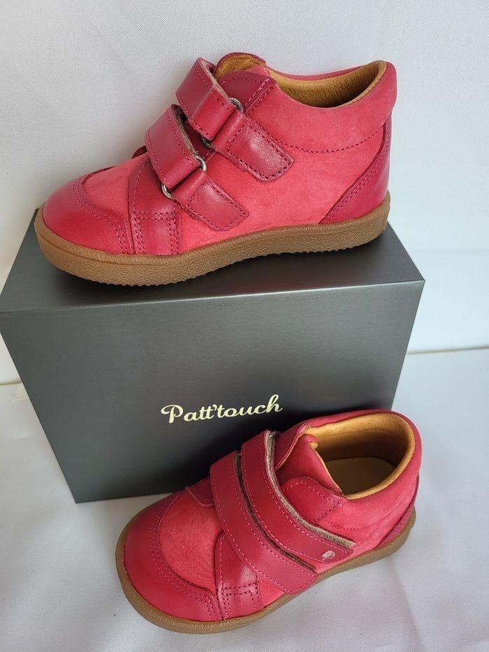 Basket fille en cuir fraise Point 22 Made in France 🇨🇵 - photo numéro 4