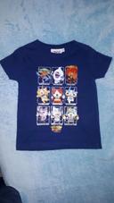 T-shirt manches courtes bleu Yokaï Watch 2 ans