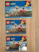 Notice ensemble lot 3 livrets Lego City 60214