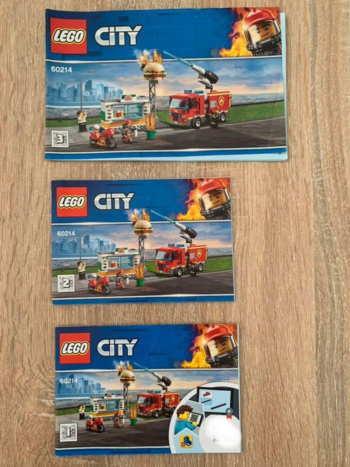 Notice ensemble lot 3 livrets Lego City 60214 - photo numéro 1