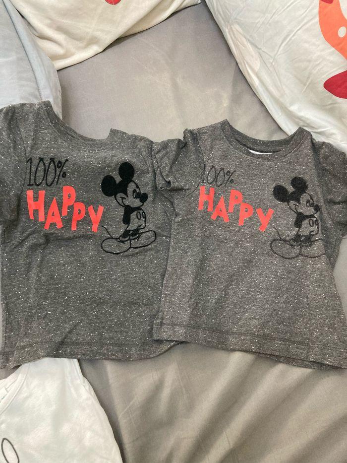 Lot 2 t-shirt manches courtes Disney baby - photo numéro 1