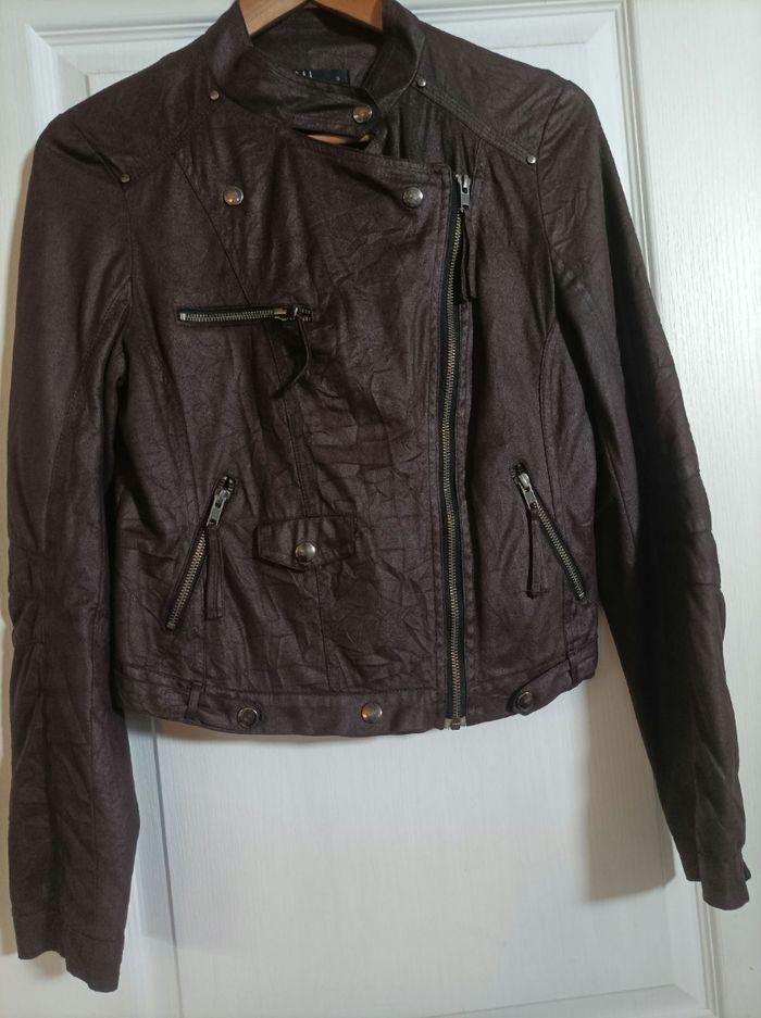 Blouson/veste court taille S marron foncé - photo numéro 2