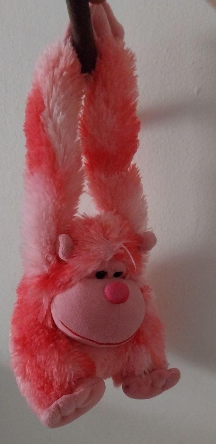 Peluche singe rose - photo numéro 2