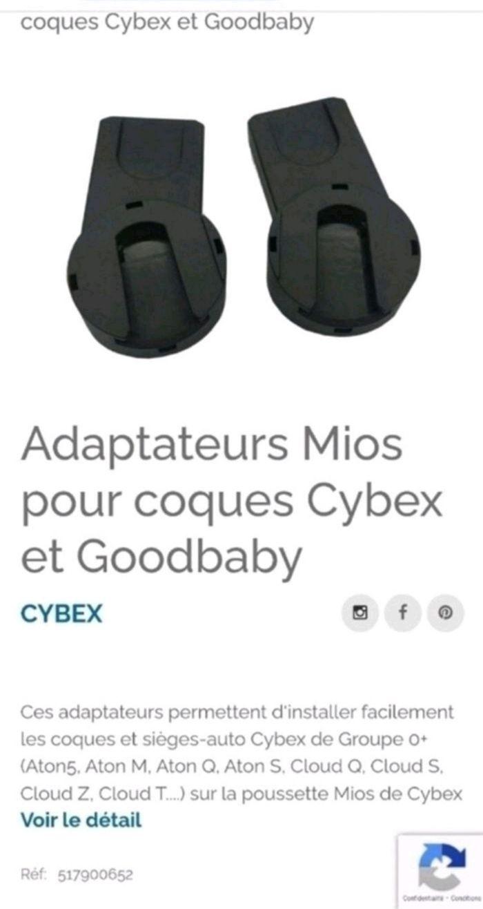 Adaptateur poussette Mios de Cybex - photo numéro 3