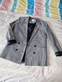 Blazer noir et blanc