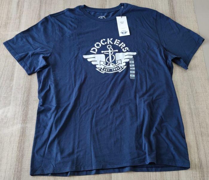 T-shirt bleu marque Dockers pour homme taille XL - photo numéro 3