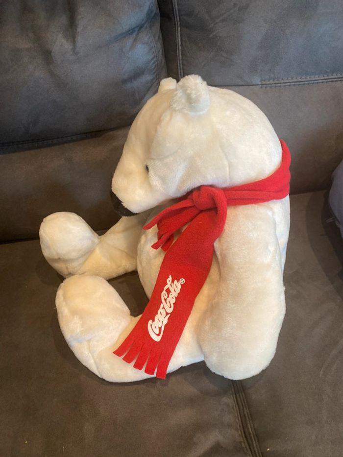 Grande Peluche ours blanc Coca-Cola - photo numéro 3