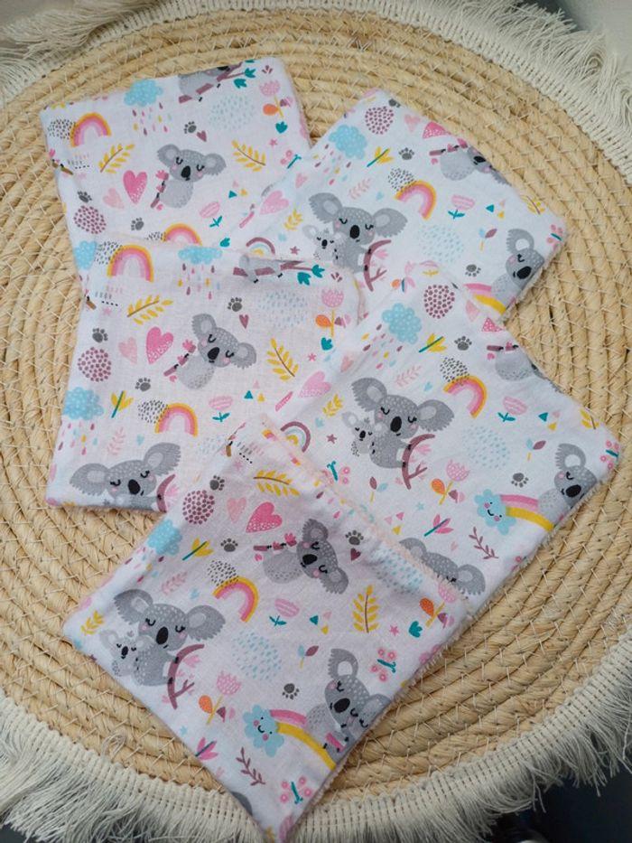 Ensemble trousse et 5 lingettes lavables - motif koalas - photo numéro 8