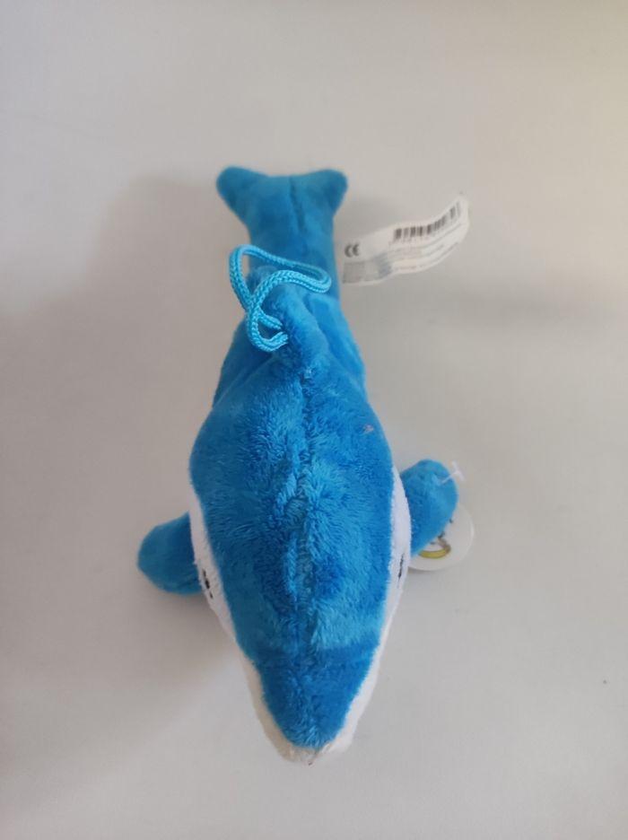 Peluche dauphin bleu Pluchon / vintage - photo numéro 5