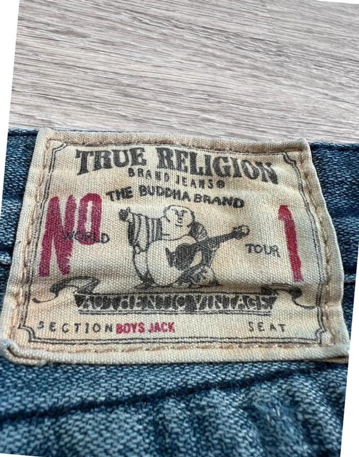 🩳 Short vintage brodé en jean True Religion Bleu Taille XS 🩳 - photo numéro 7