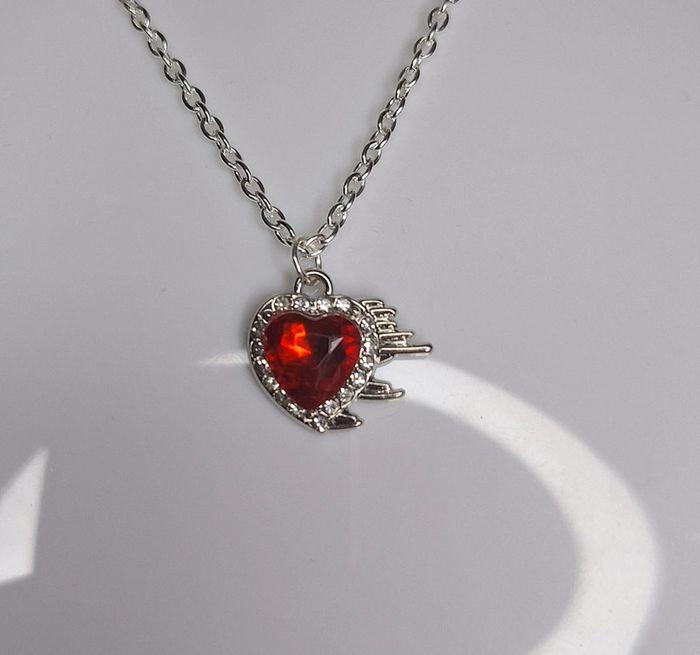 Collier coeur rouge - photo numéro 2