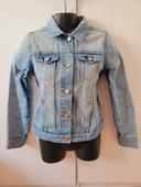 Veste jeans bleu délavé taille XS 34