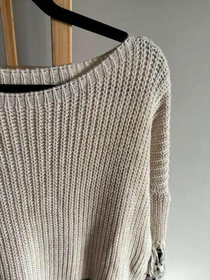 Pull tunique en mailles et franges Taille Unique (36/44) - photo numéro 6