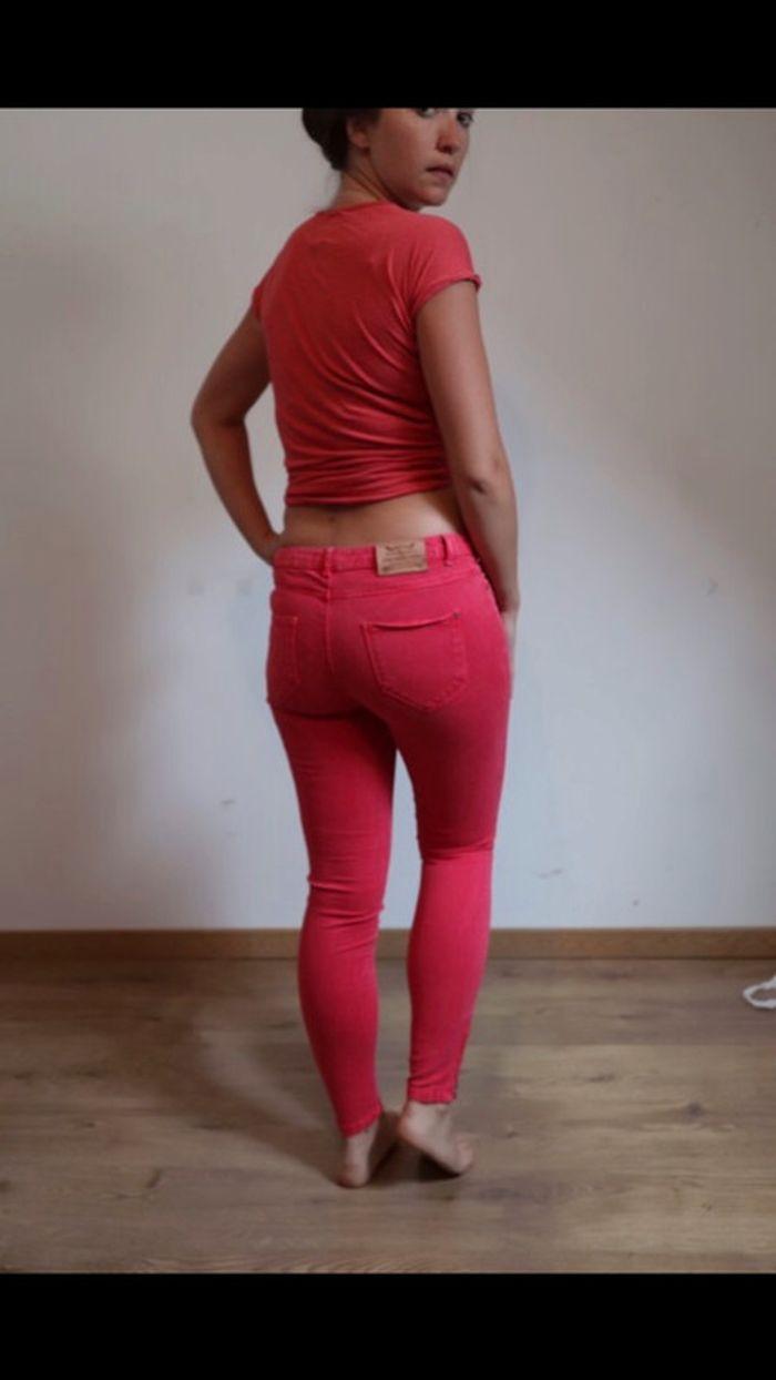 Pantalon slim rose - photo numéro 2