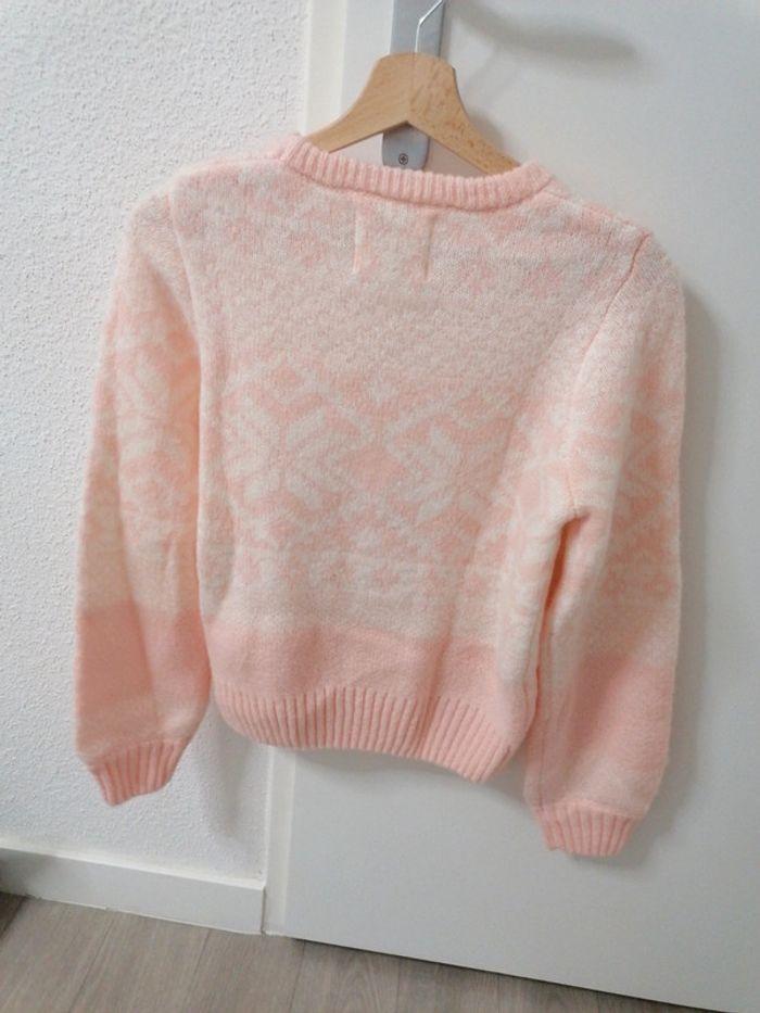 Pull Bizzbee XS rose et blanc - photo numéro 2