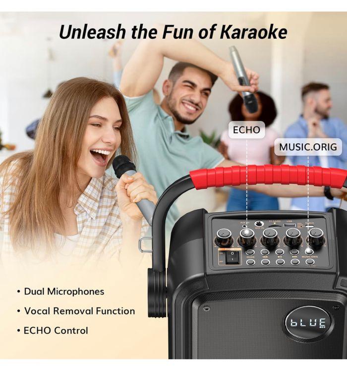 Karaoke complet bluetooth avec 2 micros sans-fil neuf - photo numéro 3