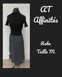 Robe asymétrique bouffante noir gris Taille M Affinités