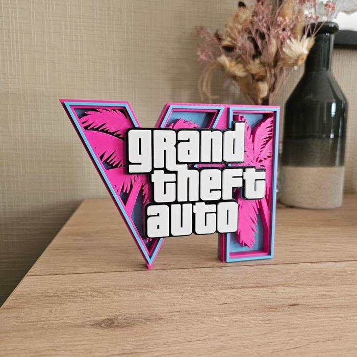 Figurine logo GTA grand theft auto 17x13cm FanArt - photo numéro 2