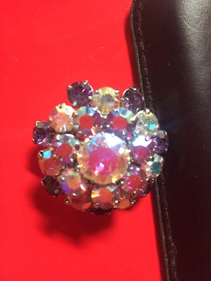 Vintage broche gros strass - photo numéro 1