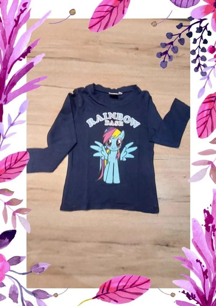 Lot 3 tee-shirts fantaisie manches longues fille 4 ans - photo numéro 2