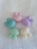 Lot de perles en silicone lapin