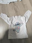 T-shirt manches longues Stitch 6 mois