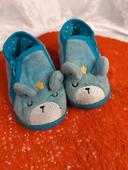 Chaussons nounours bleu