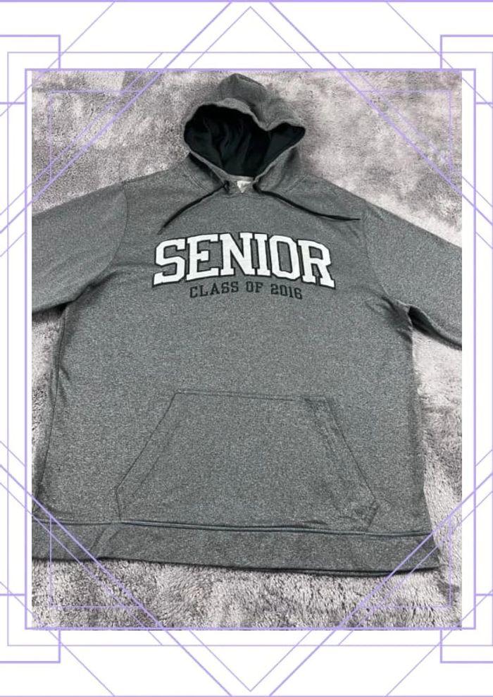 👕 Sweat à capuche Veste University Rare Vintage y2k 90s 2000s Senior Gris Taille XL 👕 - photo numéro 7